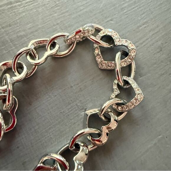 Swarovski Crystal Silver Heart Bracelet - Picture 7 of 9